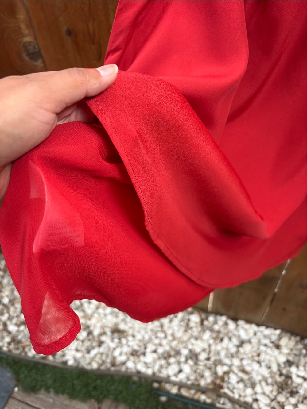 BCBGeneration Red One-Shoulder Ruffle Dress - Picture 4 of 9